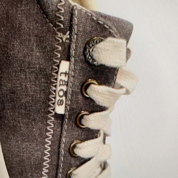 Taos Star canvas chocolate washed sneakers size 5.5 - Picture 2 of 5